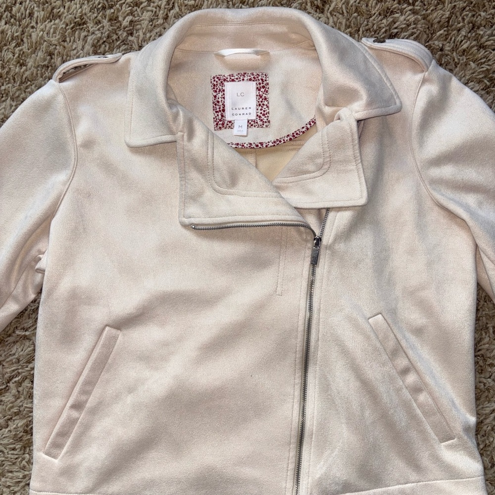 Cream Zip-Up Jacket - Picture 2 of 4
